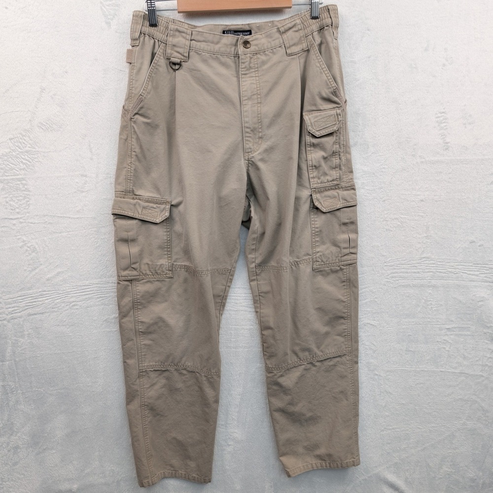5.11 Tactical Cargo Pants Men's 34x32 Tan Khaki Straight Leg Workwear Utility